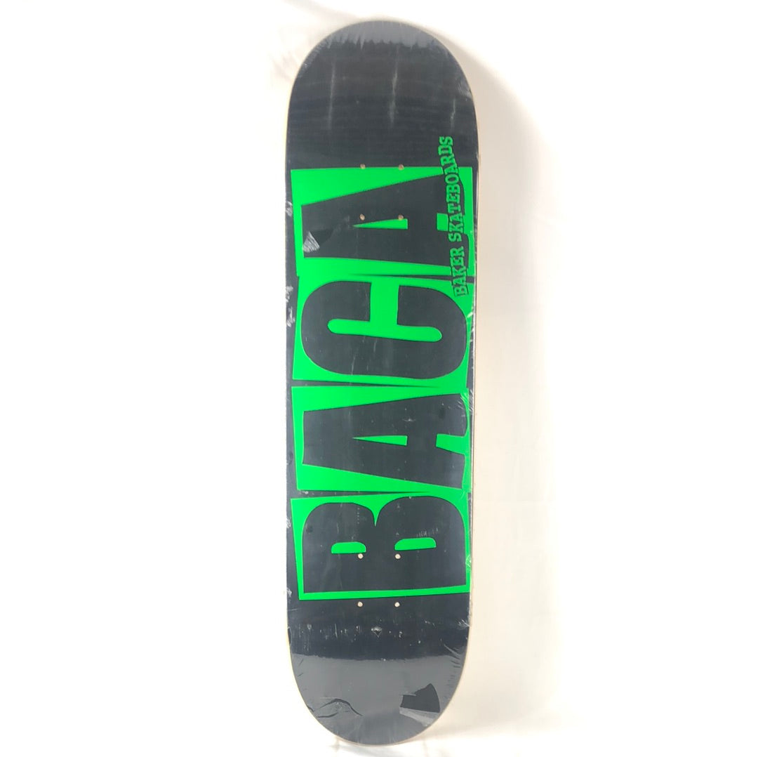 Baker Sammy Baca Letters Green/Black 8.475" Skateboard Deck