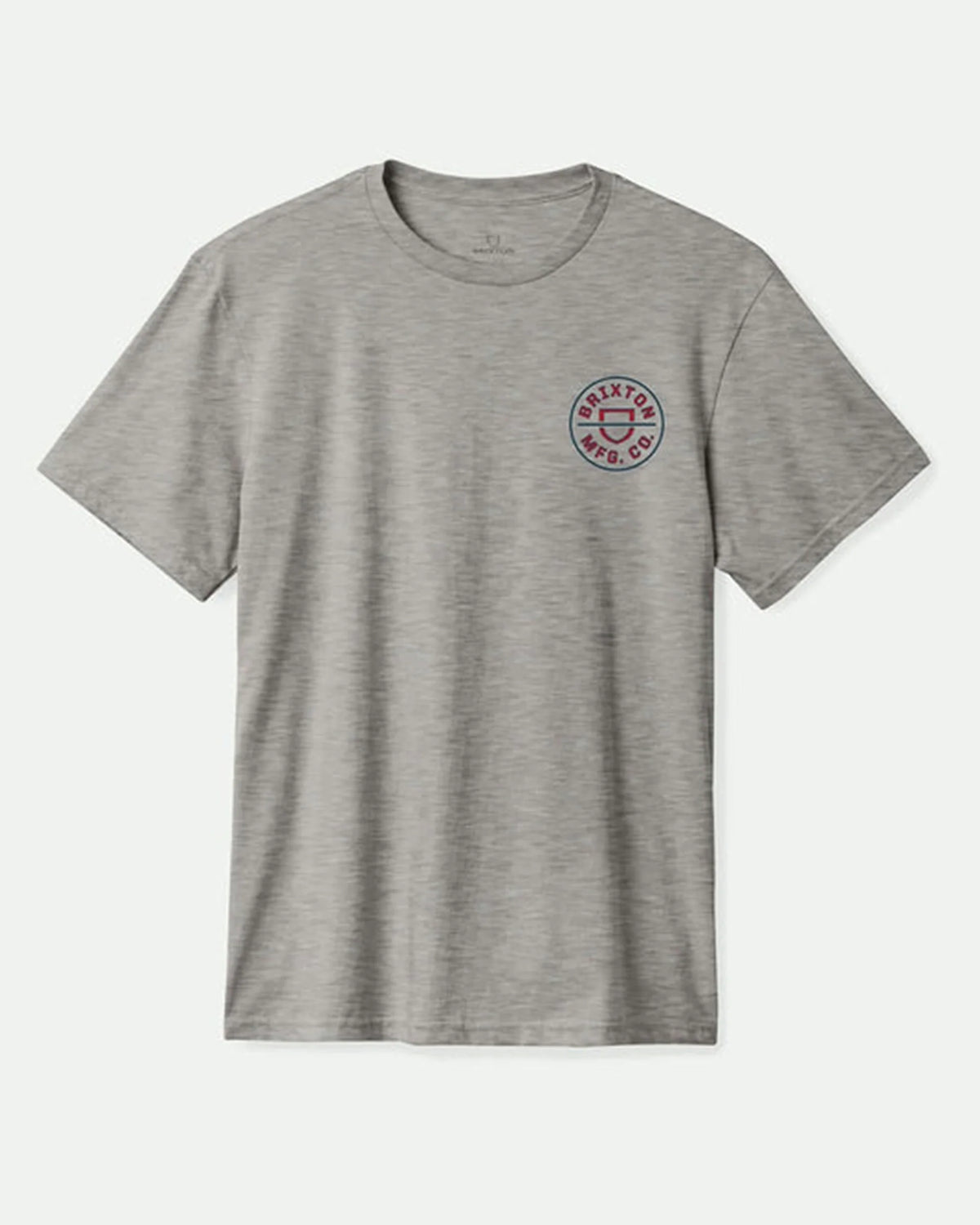 Brixton Crest II Heather Grey/Navy/Dark Red S/s Shirt
