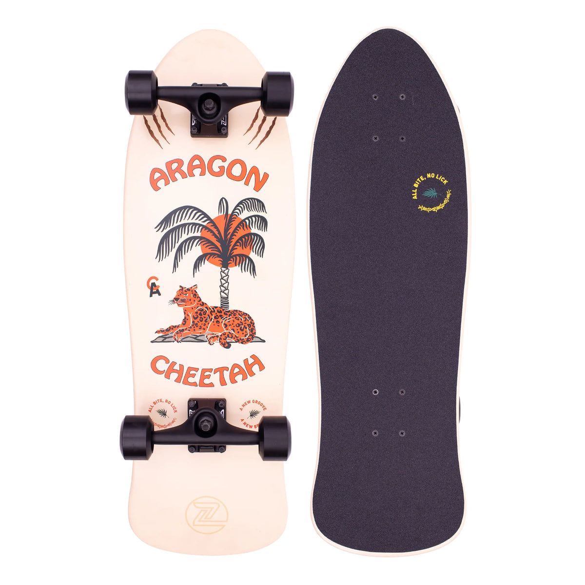 Z-Flex Aragon Cheetah 80's Frog Cruiser Complete Skateboard