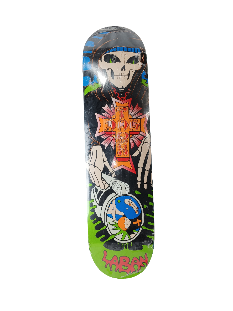 Dogtown Laban Pheidias Grim Reaper Death Lens Green Black Red Size 7.8 Vintage NOS Deck