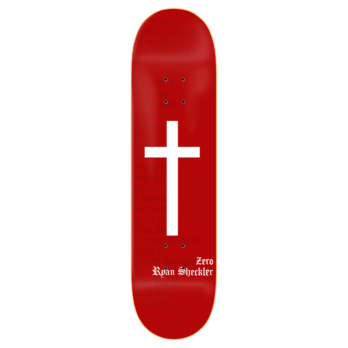 Zero Sheckler Cross (Red) Skateboard Deck