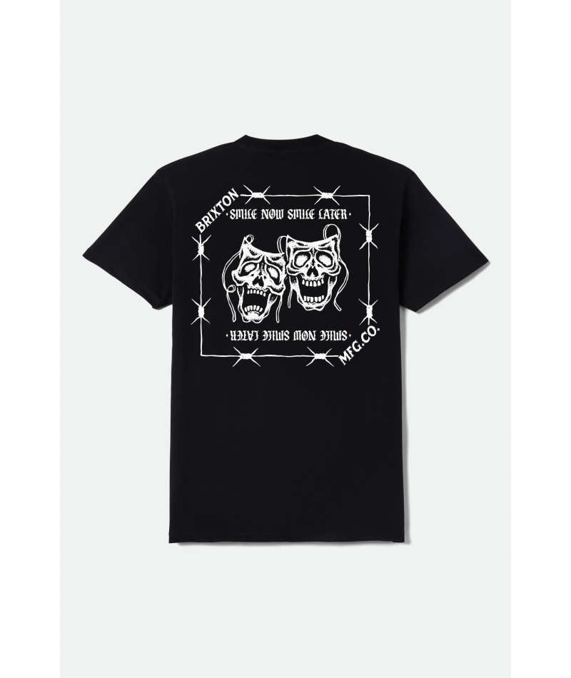 Brixton Smile Always Black Worn Wash Standard S/s Shirt