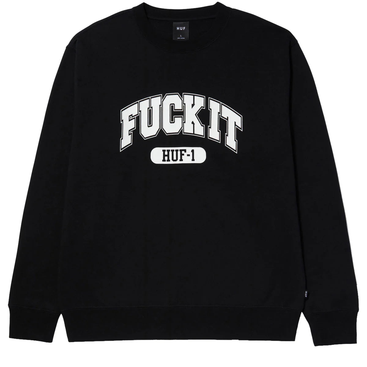 Huf Fuck It Black Crewneck Sweatshirt