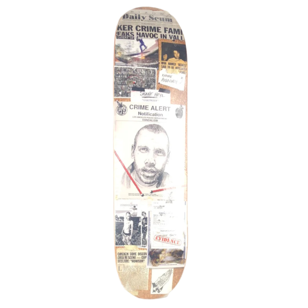 Baker Shane Heyl Daily Scum Tan/White/Black/Multi Color Size 8.0 Skateboard Deck