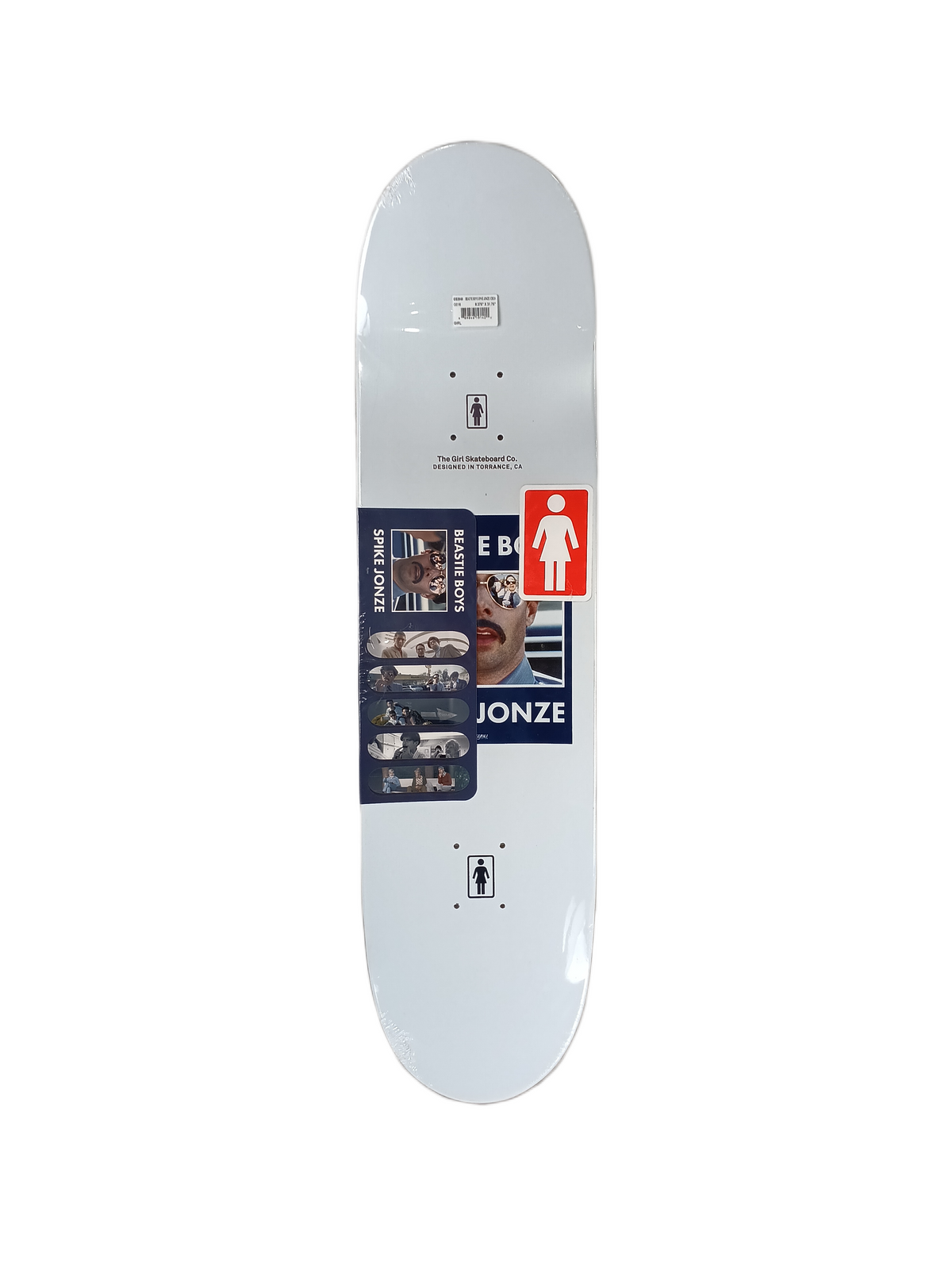 Girl x Beastie Boys Licensed To Ill Spike Jonze #3 White Multi Size 8.375" Vintage NOS Deck