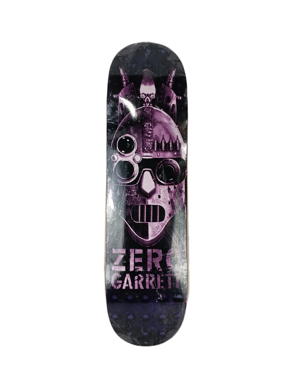 Zero Garrett Hill Fallout Black White Purple Size 8.500" Vintage NOS Deck