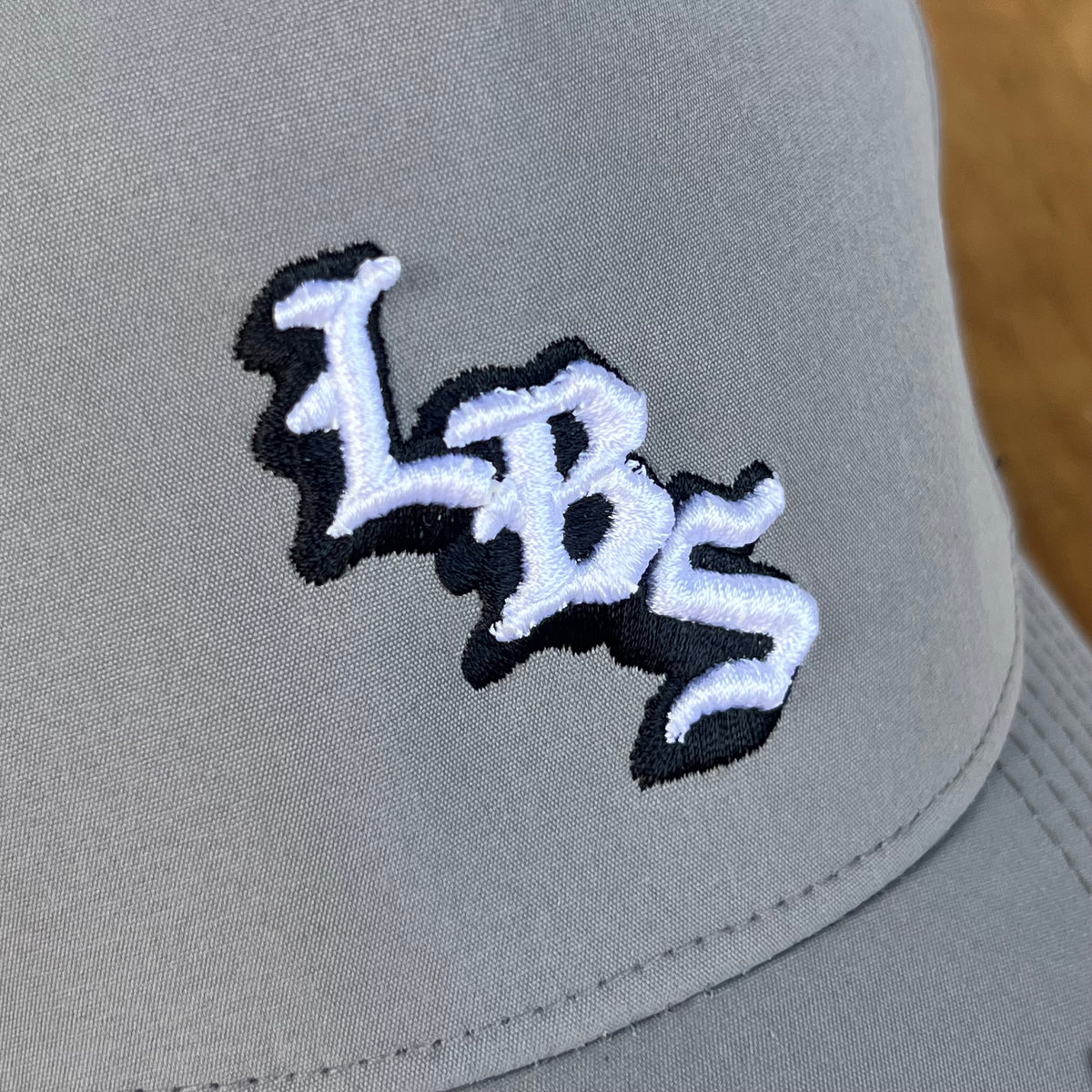 Long Beach Skate LBS Long Side Performance Water Repellent Grey Snapback Hat