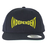 Independent Span Embroidered Snapback Structured Hat Navy/Yellow