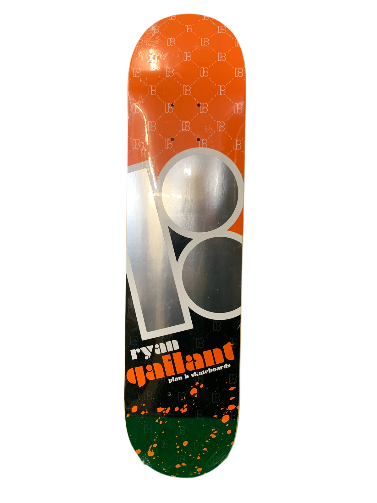 Plan B Ryan Gallant Splatter Orange 7.6" Classic Skateboard Deck