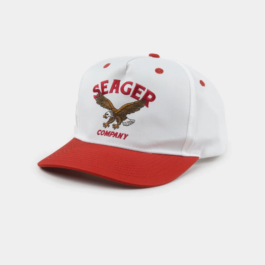 Seager Bradley White/Red Snapback Hat