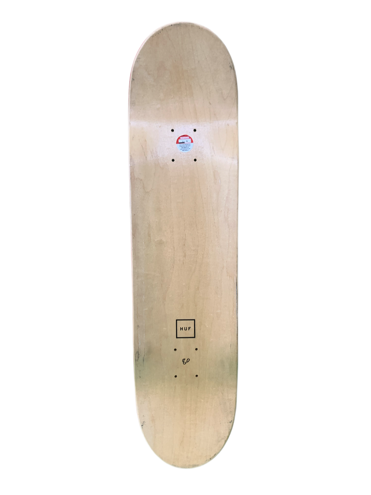 HUF Middle Finger Rasta 8" Classic Skateboard Deck
