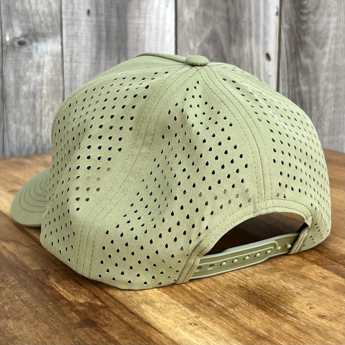 Long Beach Skate LBS Long Side Performance Water Repellent Light Army Green Snapback Hat