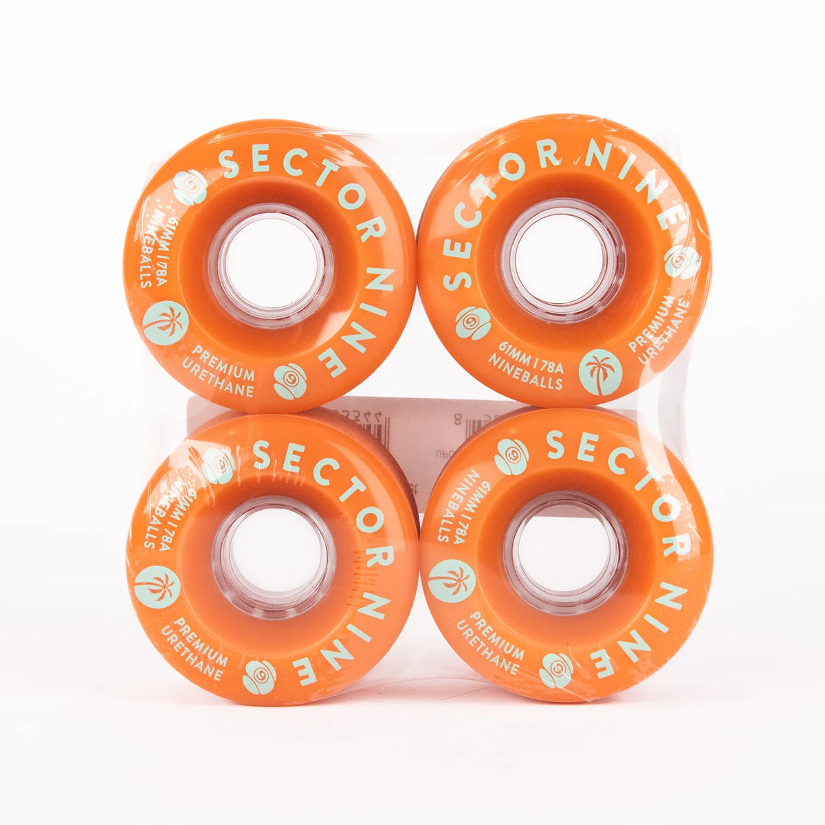 Sector Nine Nineballs Creamsicle 61mm 78a Cruiser Skateboard Wheels