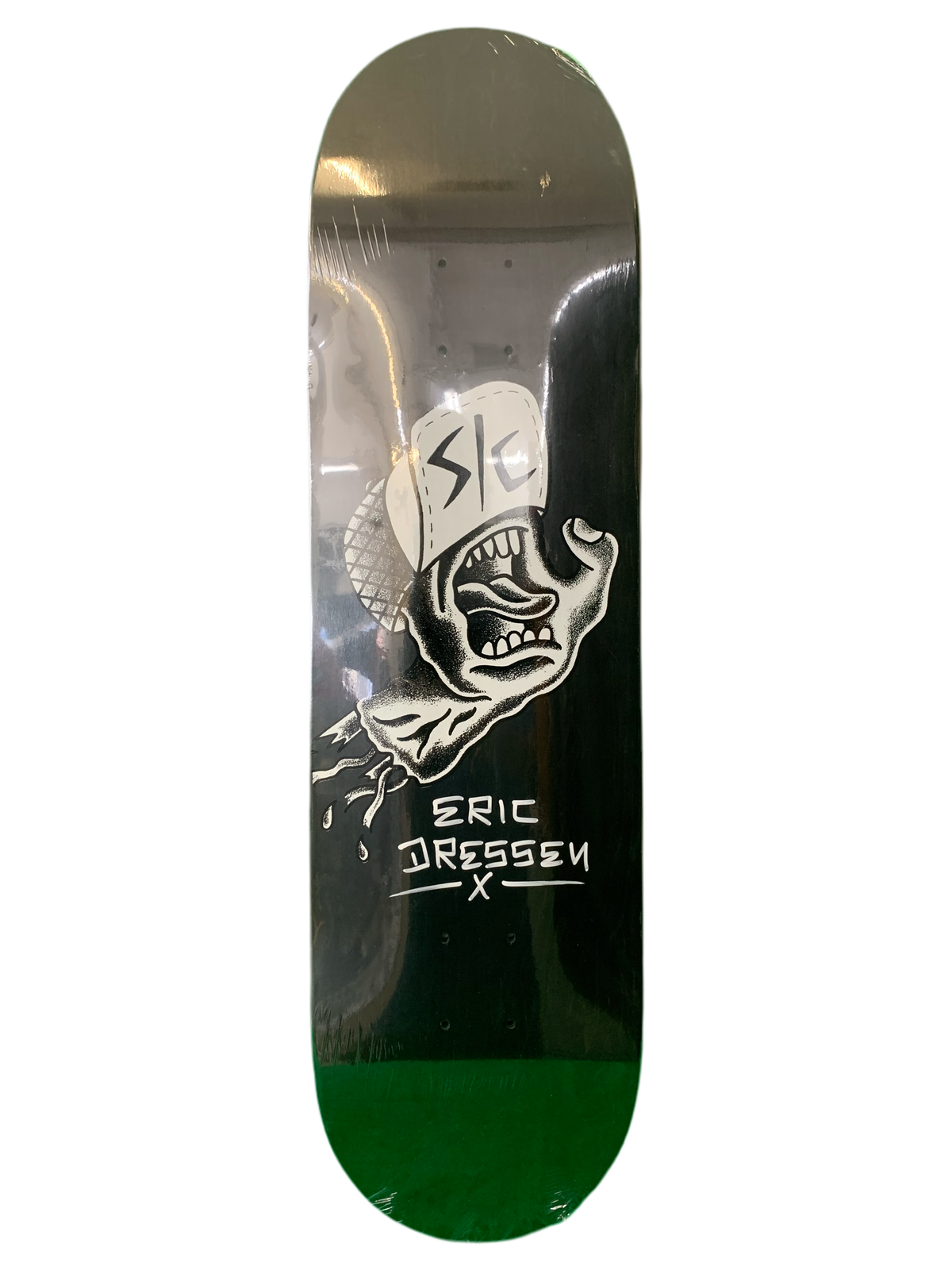 Santa Cruz Eric Dressen Signed Hand Pro Black Size 8.5" Classic Skateboard Deck