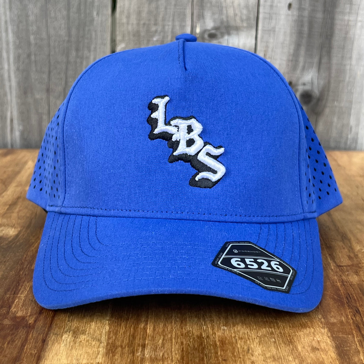 Long Beach Skate LBS Long Side Performance Water Repellent Royal Blue Snapback Hat