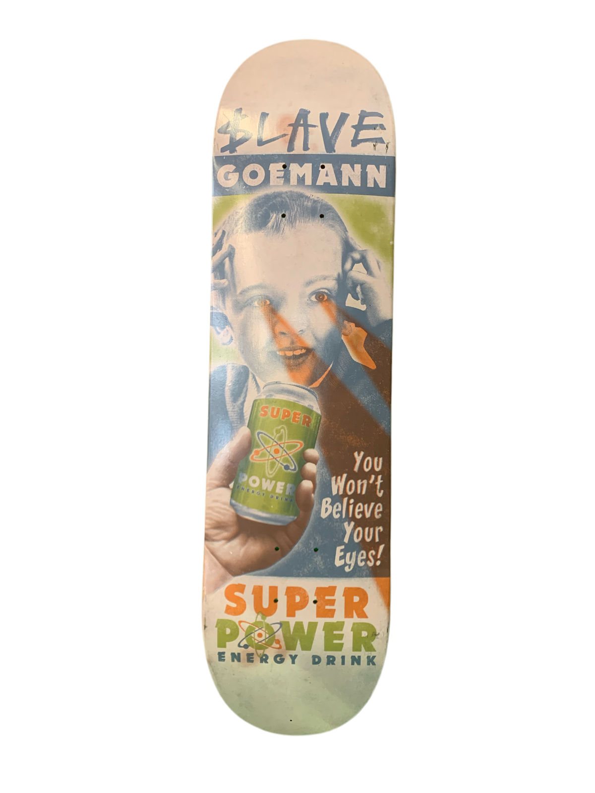 Slave Jon Goemann Super Power Energy Drink 8" Classic Skateboard Deck