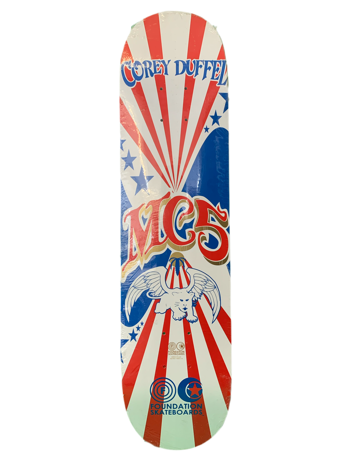 Foundation Corey Duffel MC5 Red/White/Blue 7.4" Classic Skateboard Deck
