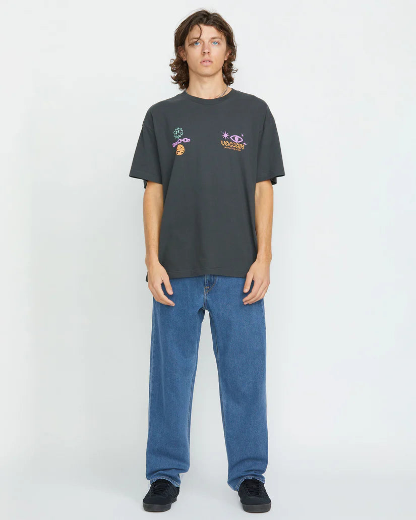 Volcom Modown Relaxed Fit Tapered Standard Issue Blue Jeans