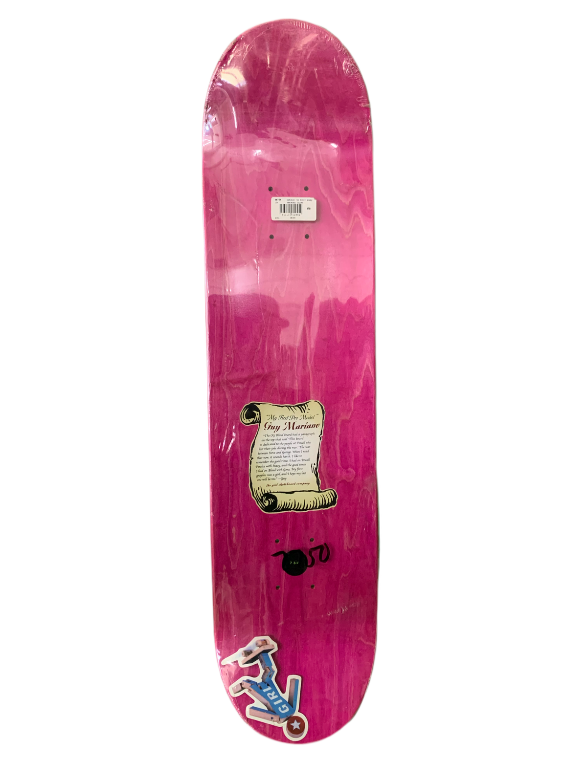 Girl Guy Mariano My First Pro Model Claudia Schiffer 7.75" Classic Skateboard Deck