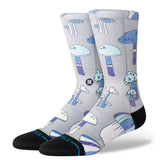 Stance Microbial String Grey Crew Socks