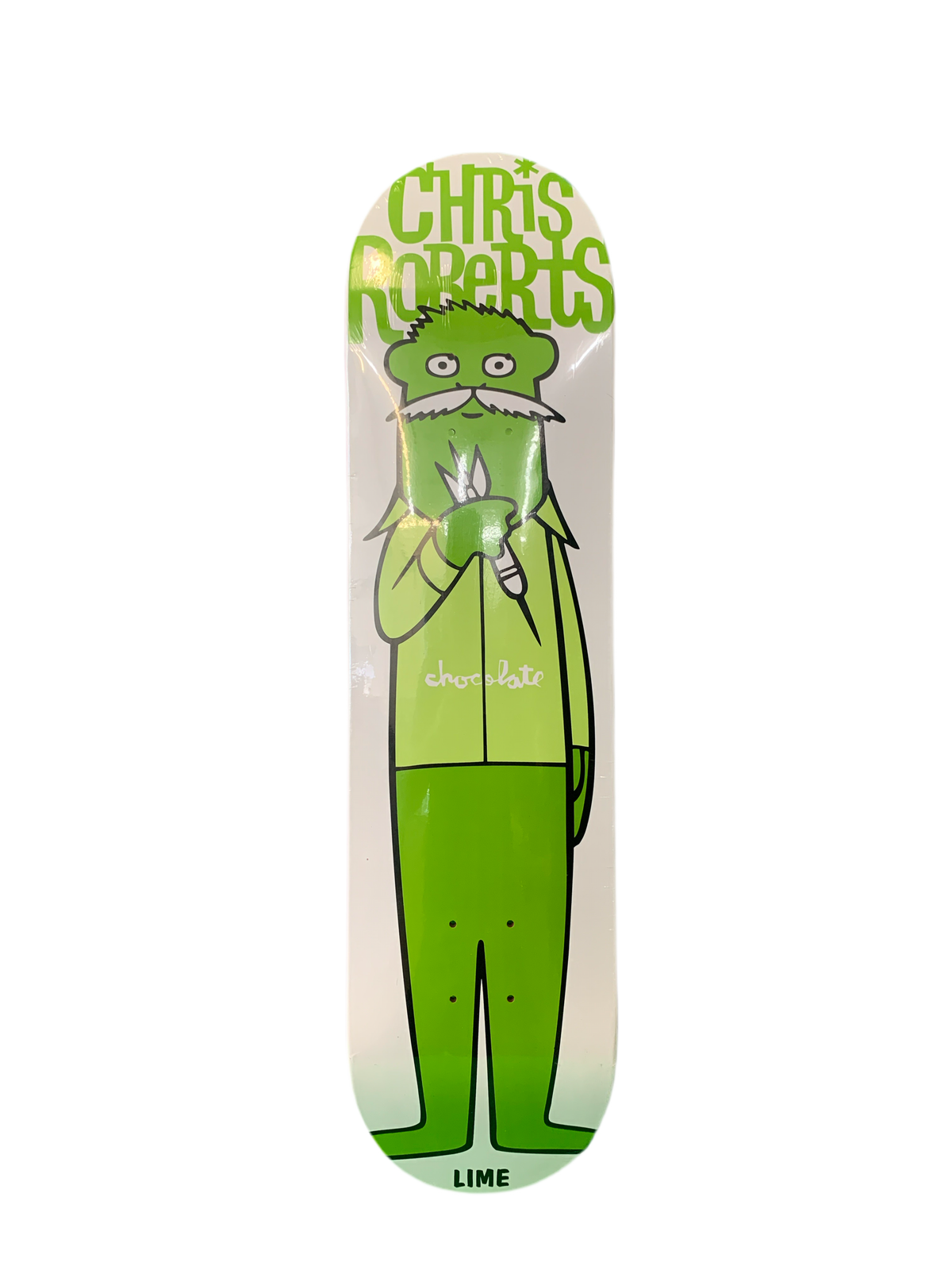Chocolate Chris Roberts Lime Zippy Planks Series Otter Pops 7.75" Classic Skateboard Deck