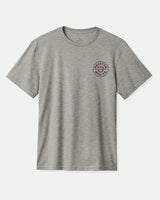 Brixton Crest II Heather Grey/Navy/Dark Red S/s Shirt
