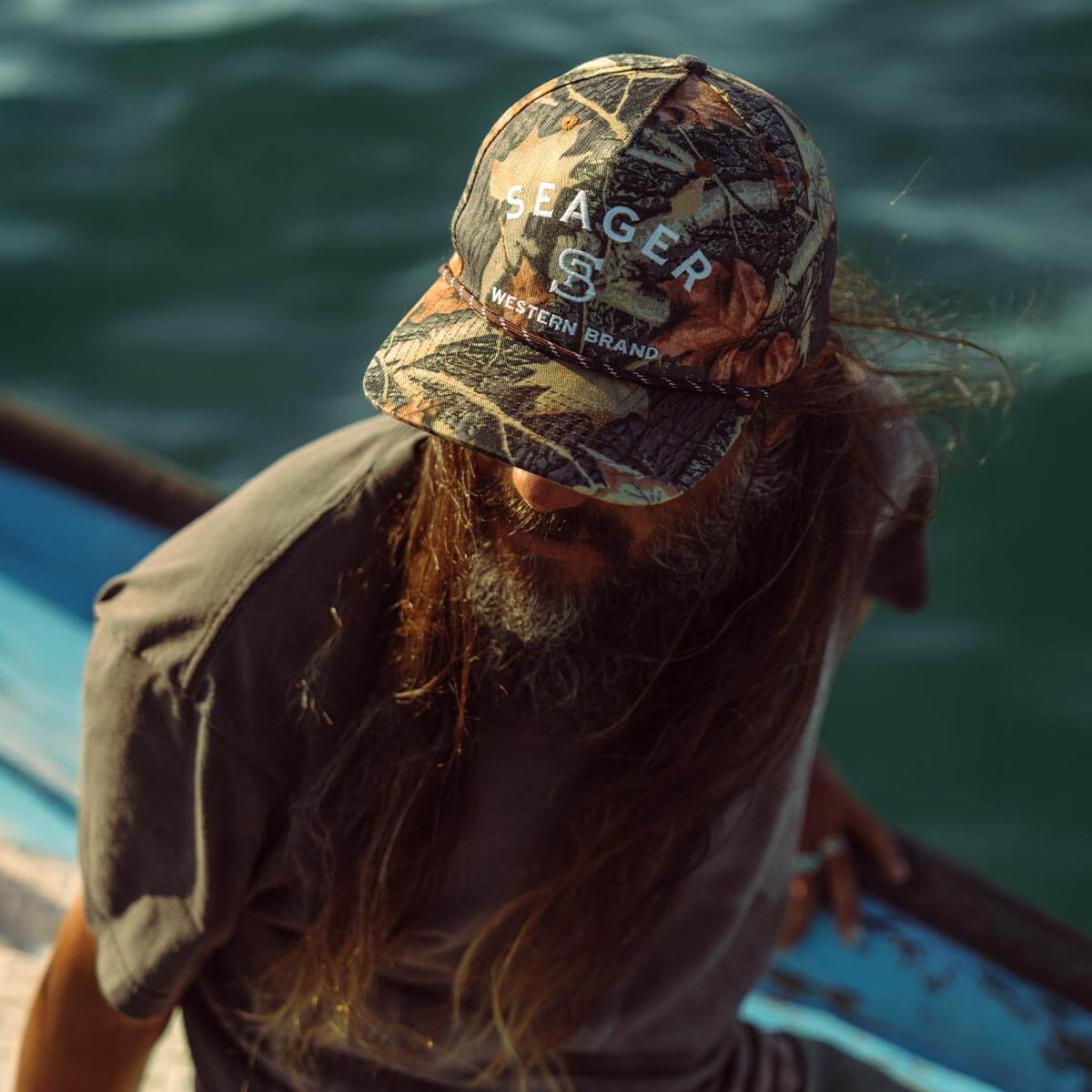 Seager Branded SJC Camo Snapback Hat