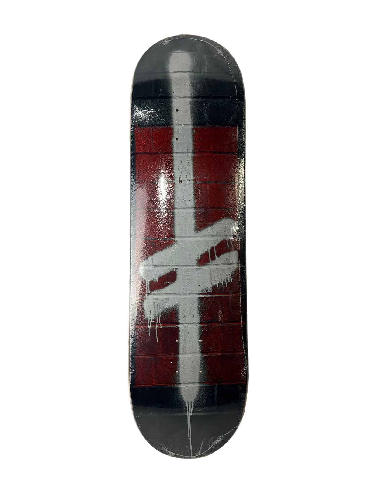 Deathwish Power Logo Bricks 2019 Textured Graphic Black Red White Size 8.475" Vintage NOS Deck
