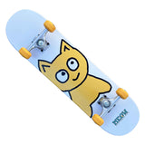 Meow Big Cat White Skateboard Complete