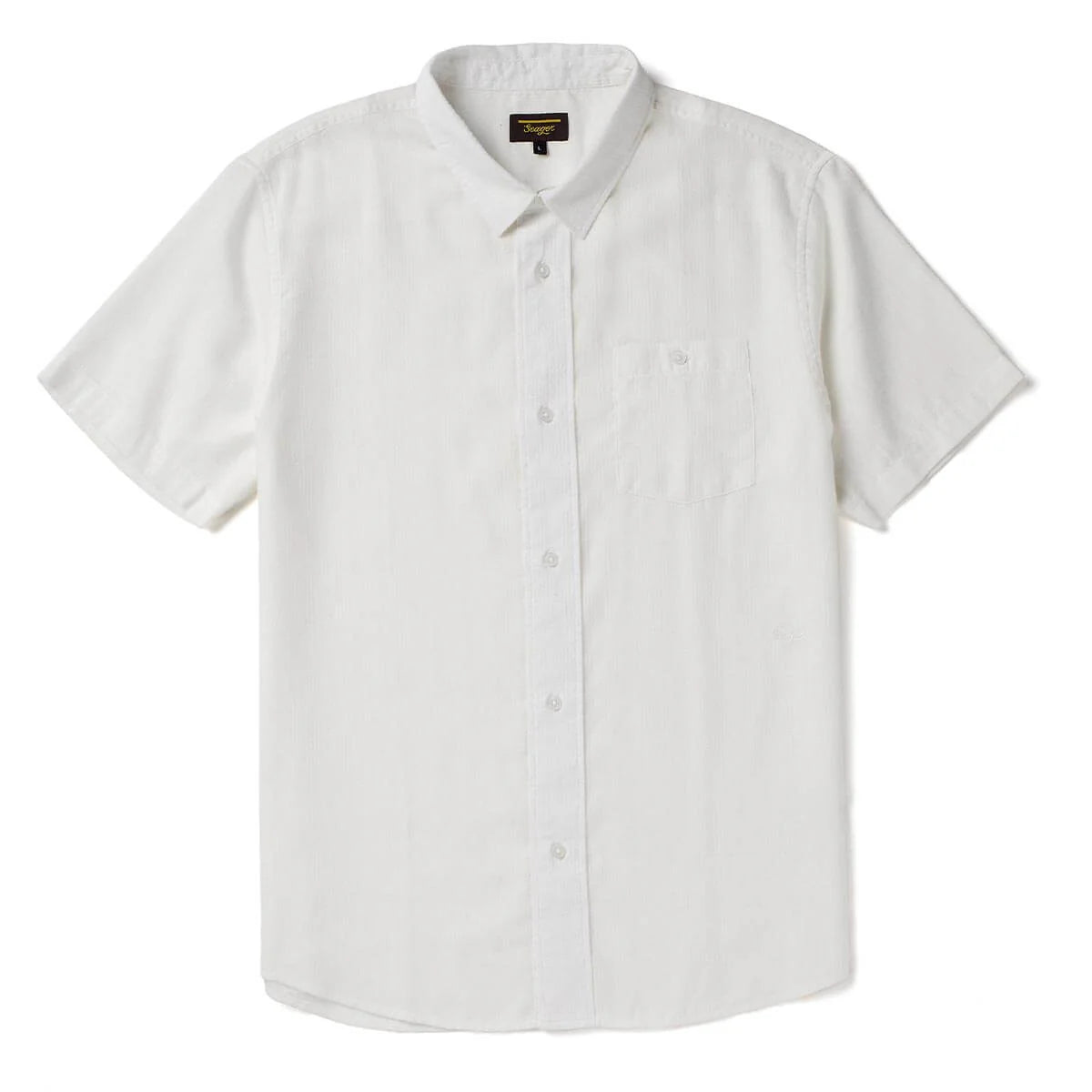 Seager Caldera White S/s Button Up Shirt