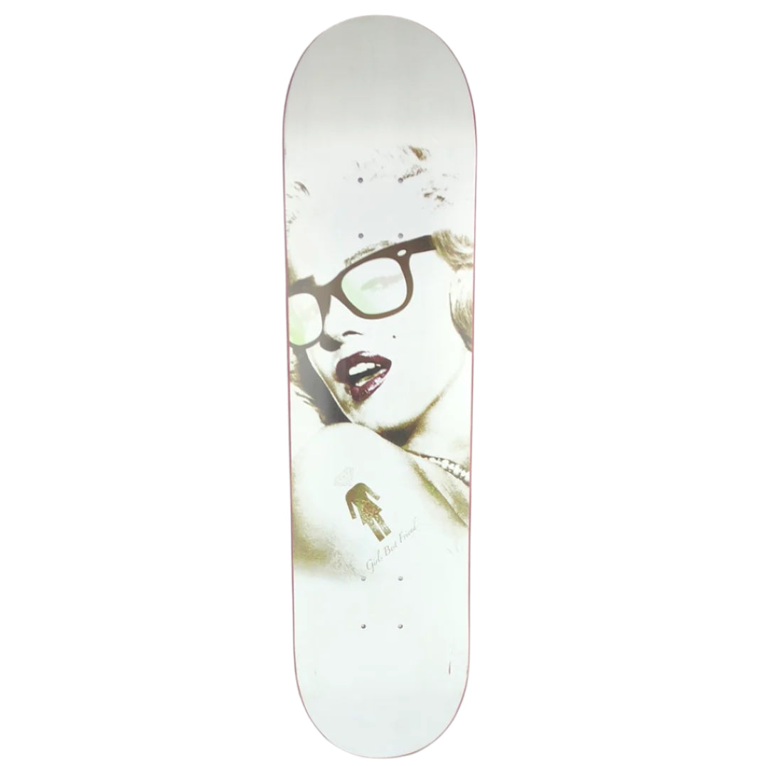 Girl X Diamond Marilyn Monroe Best Friend White 7.8'' Skateboard Deck 2008