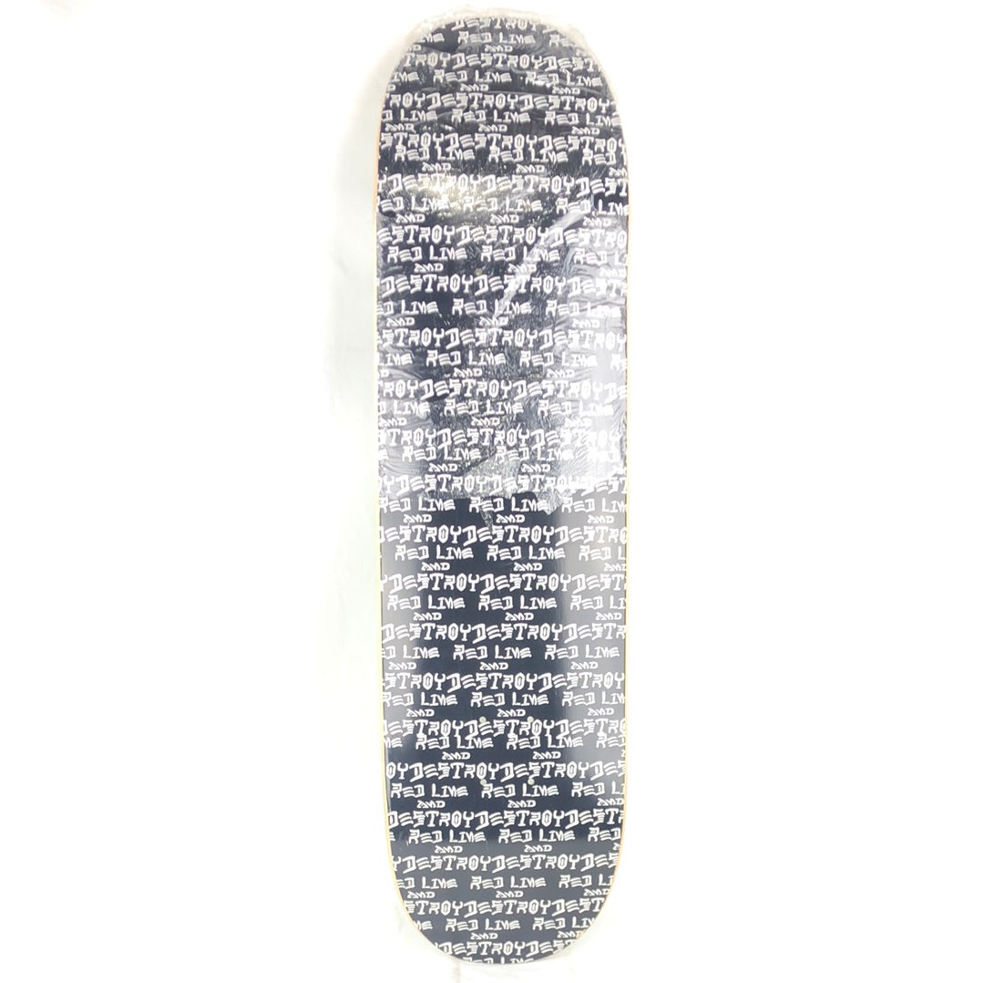 Redline "Redline and Destroy" Black/White Size 8.5 Skateboard Deck