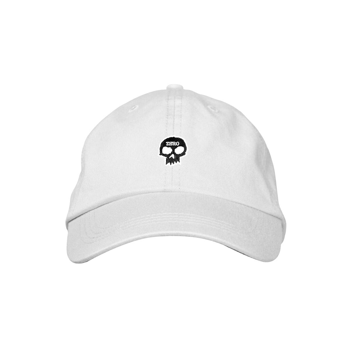 Zero Single Skull Dad White/Black Strapback Hat