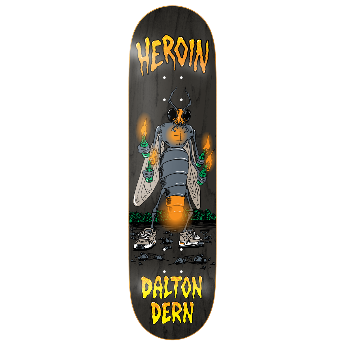 Heroin Skateboards Dalton Dern Bug 8.38" Assorted Stain Skateboard Deck