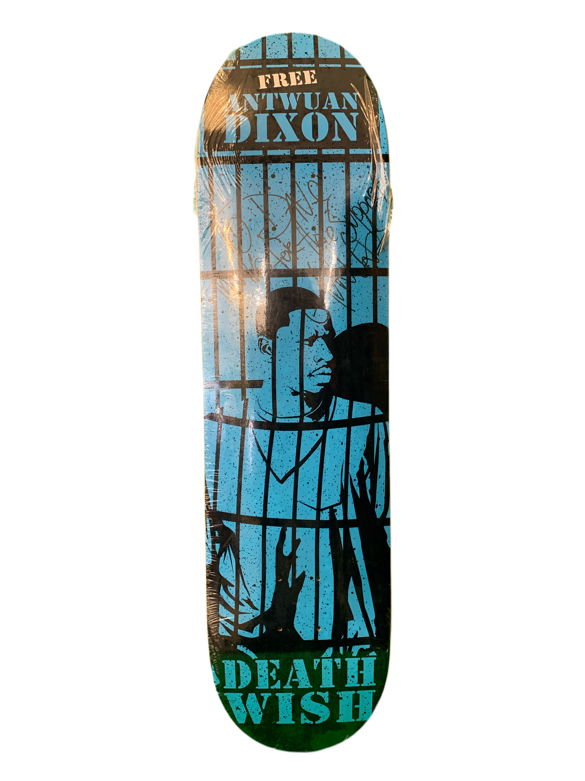 Deathwish Free Antwuan Signed Black/Blue 8.19'' Classic Skateboard Deck