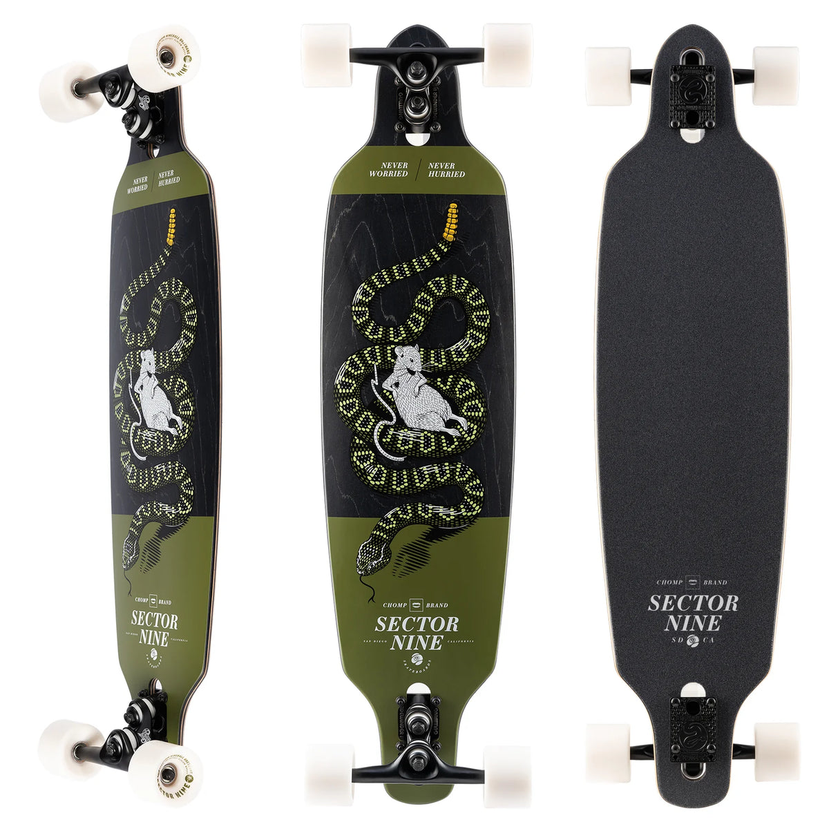 Sector Nine Fractal Rattler 36" X 9.0" Longboard Complete Skateboard