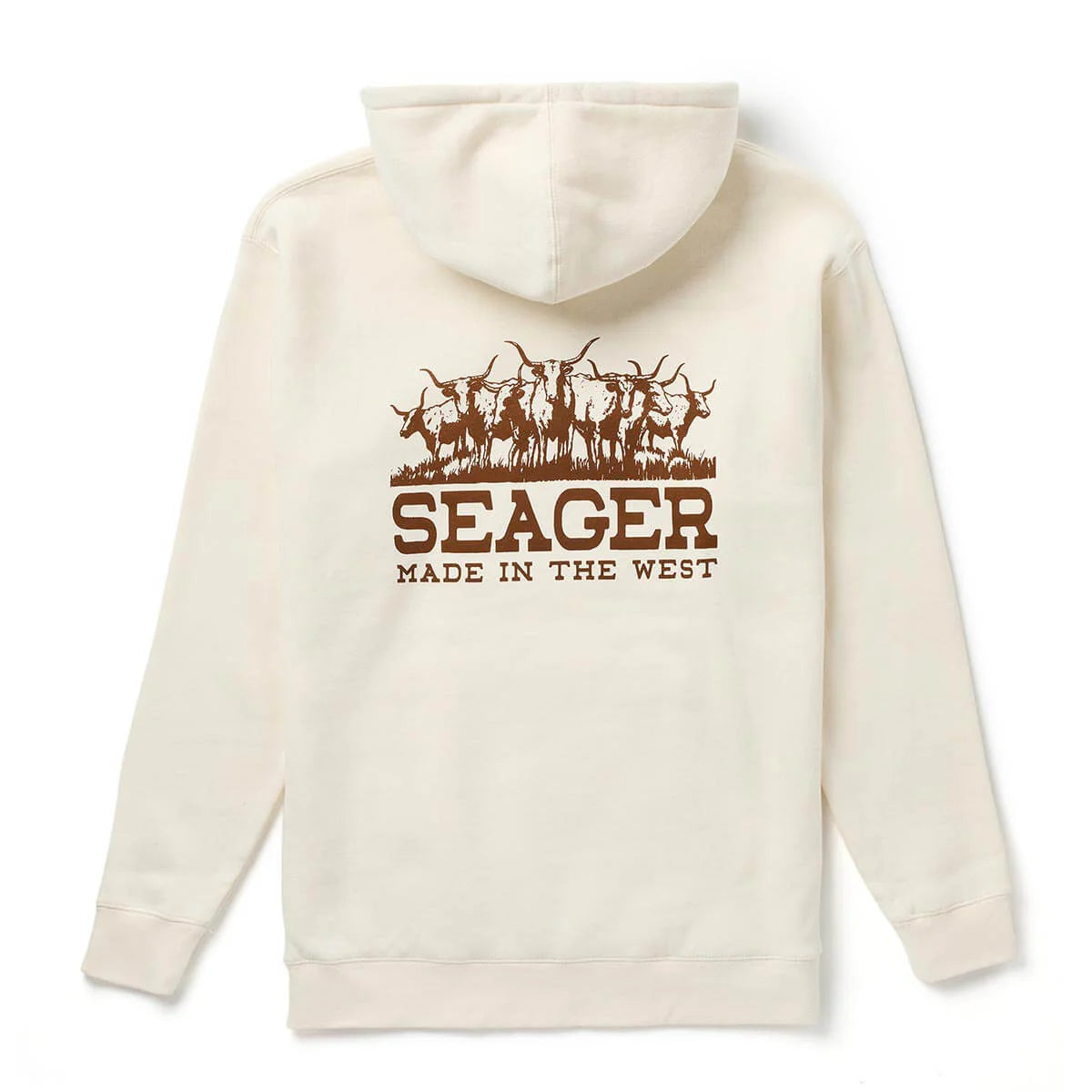Seager The Herd Bone White Hooded Sweatshirt