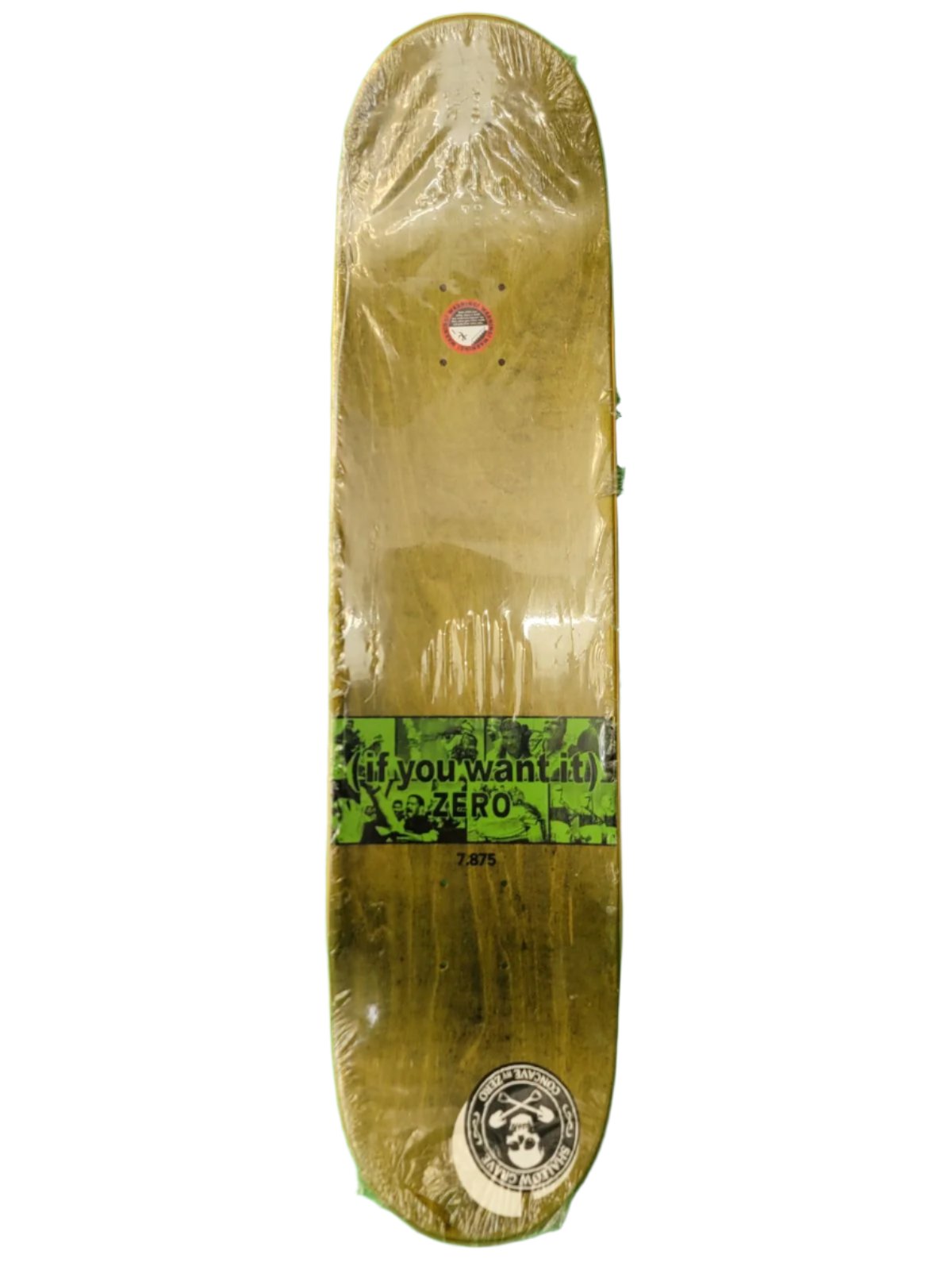 Zero 2008 War is Over 7.8" Shallow Grave Classic Skateboard Deck