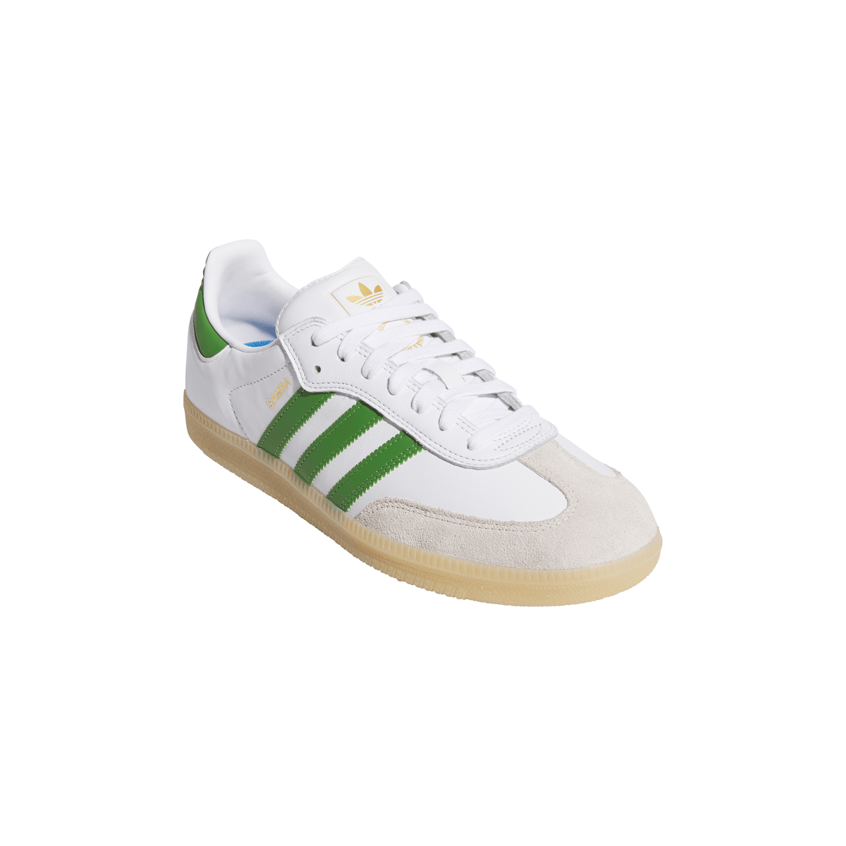 Adidas Samba White Crew Green Gum Shoes
