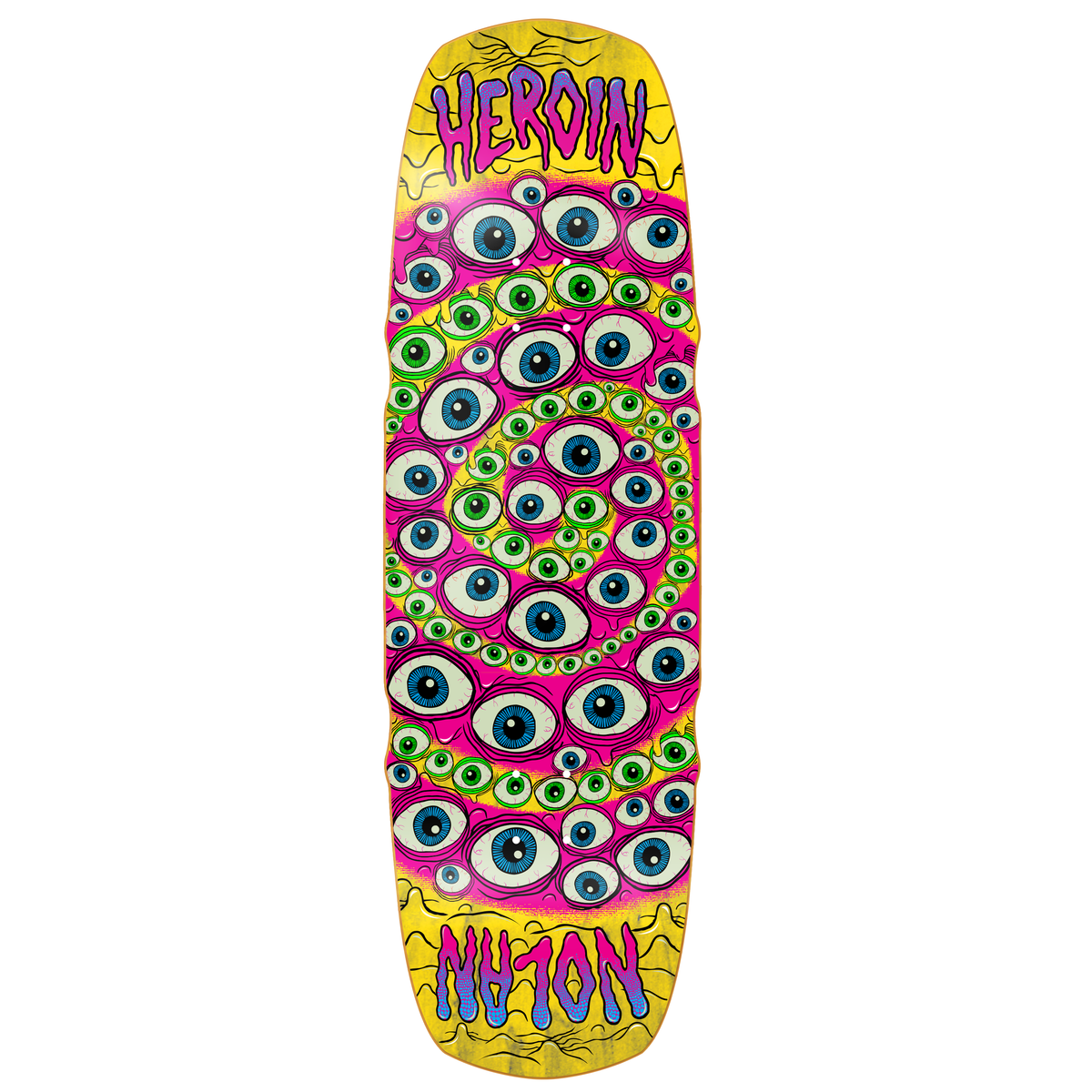 Heroin Skateboards Nolan Houghton Spiralize 9.5" Assorted Stain Skateboard Deck
