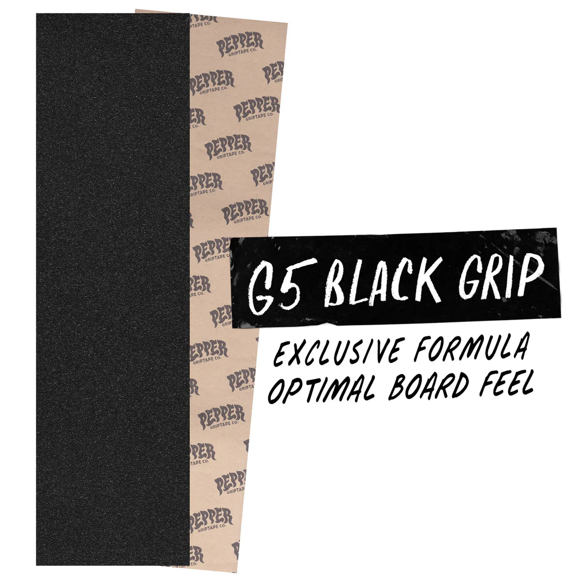 Pepper 9" x 33.5" Black Griptape