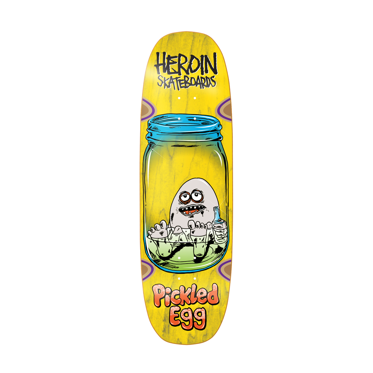 Heroin Skateboards Pickled Egg Assorted Stain Skateboard Deck