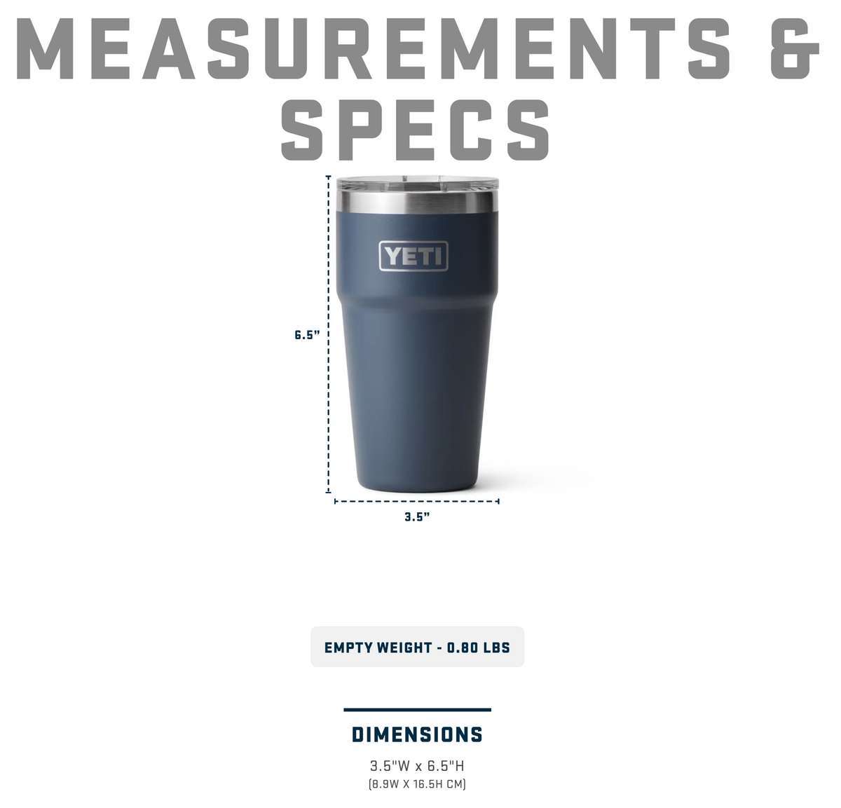 Yeti Rambler 20oz Stackable Cup with Magslider Lid Black