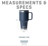 Yeti Rambler 30 oz Straw Travel Mug Rescue Red
