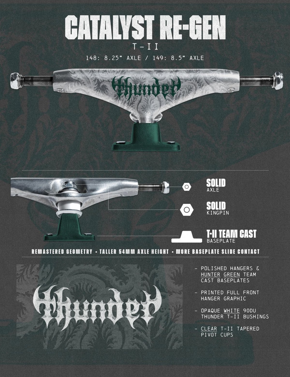 Thunder T-II Catalyst Re-Gen Skateboard Truck