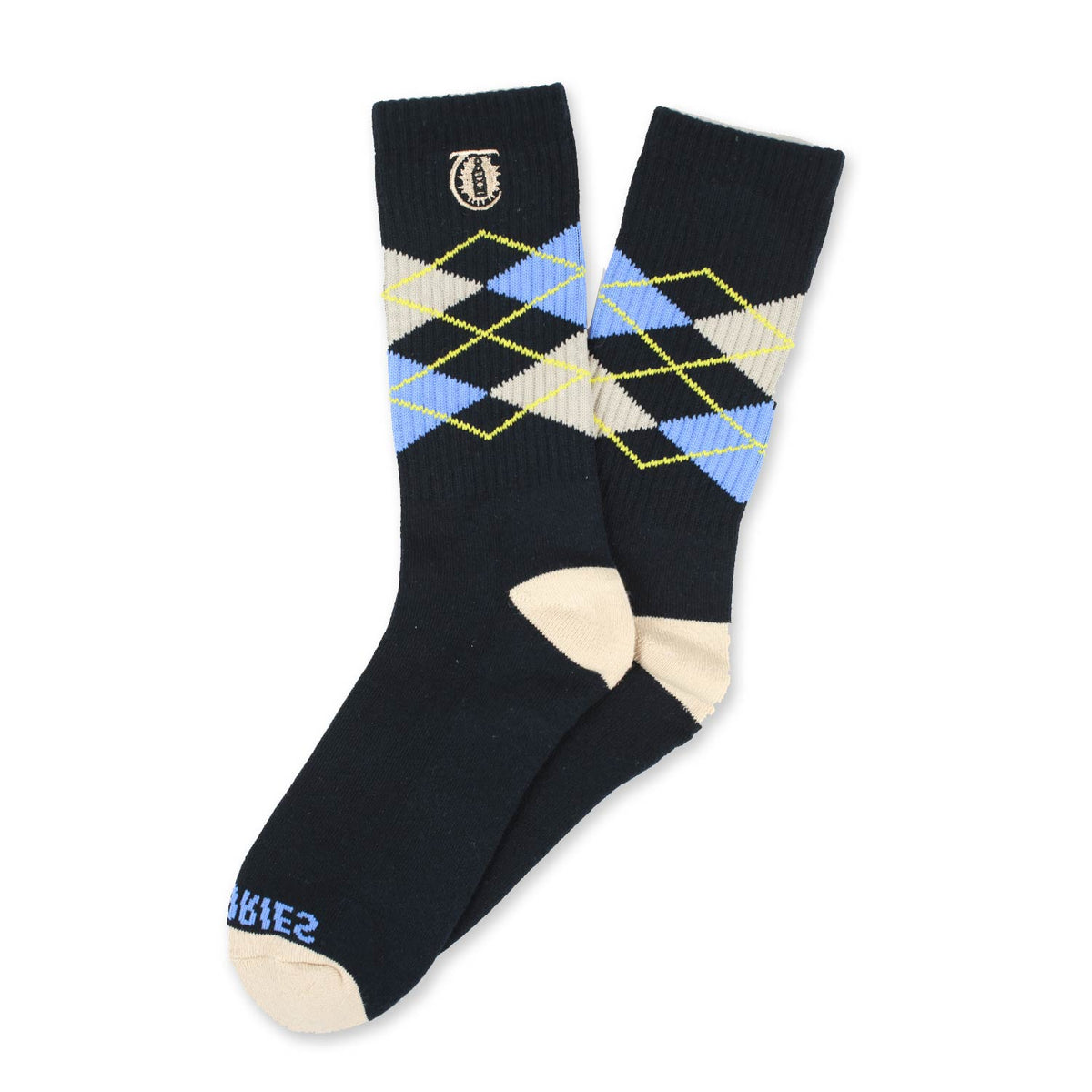 Theories Argyle Black & Lavender Socks