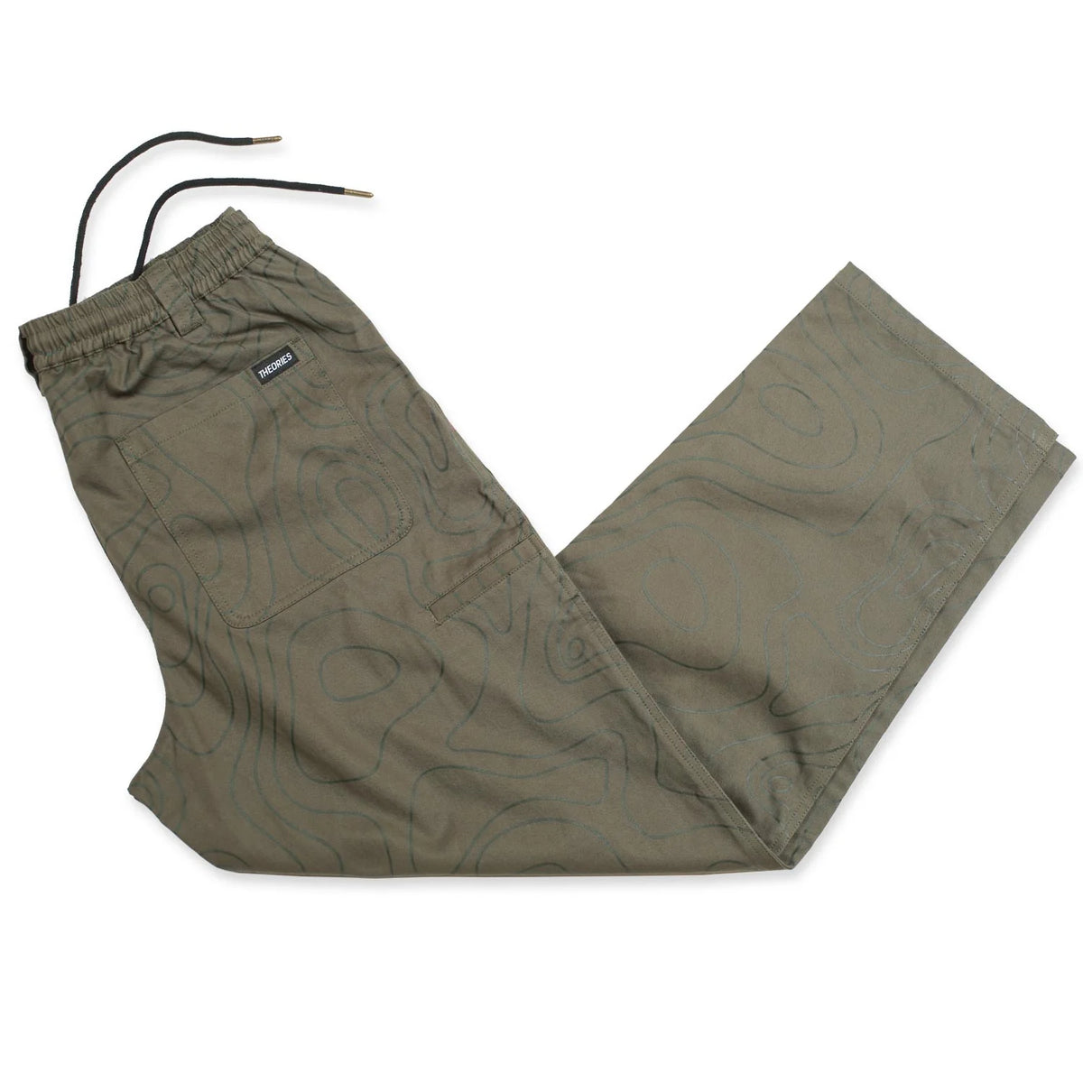 Theories Stamp Contour Green Lounge Pants