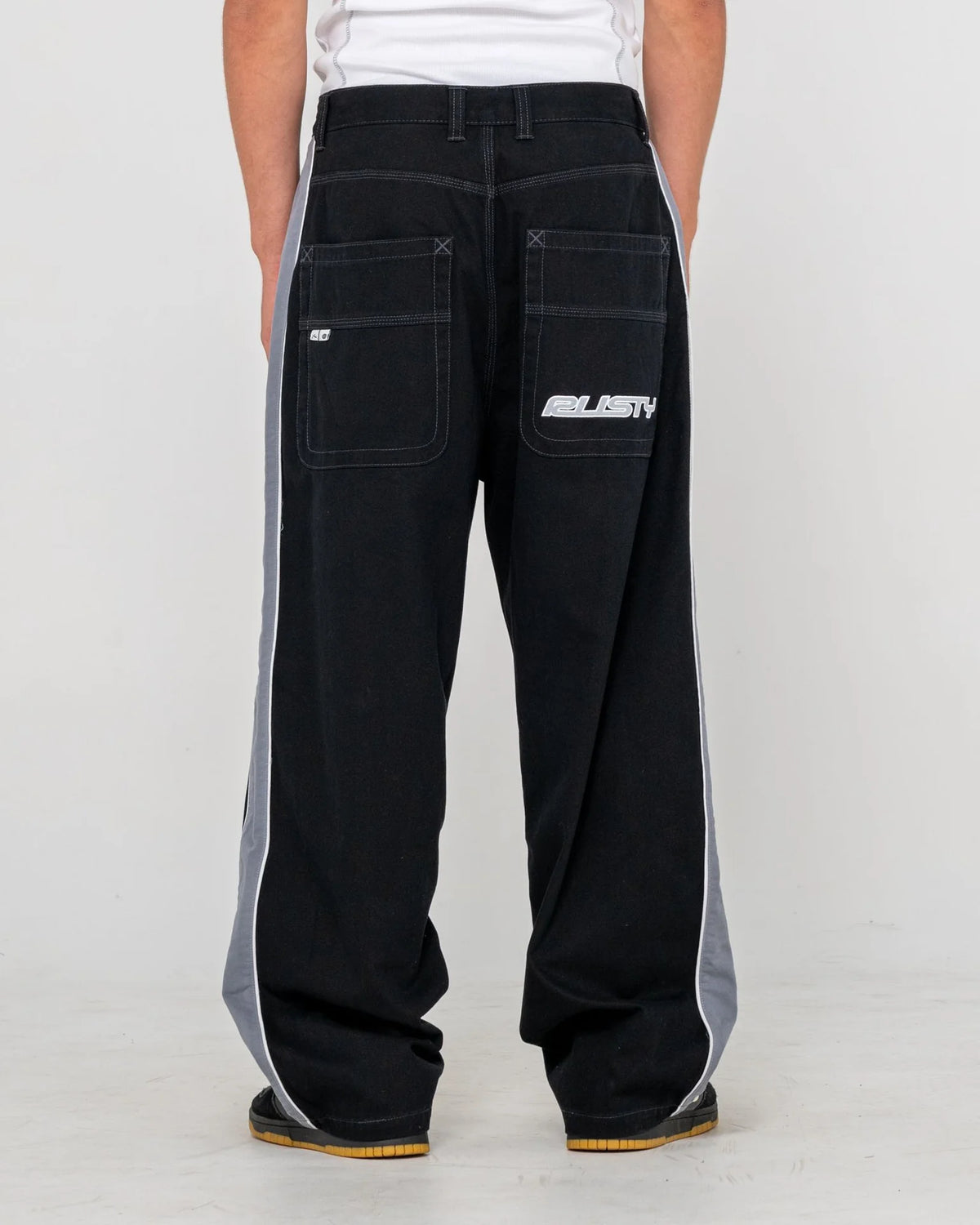 Rusty Flip Daddy Black Taped Pant