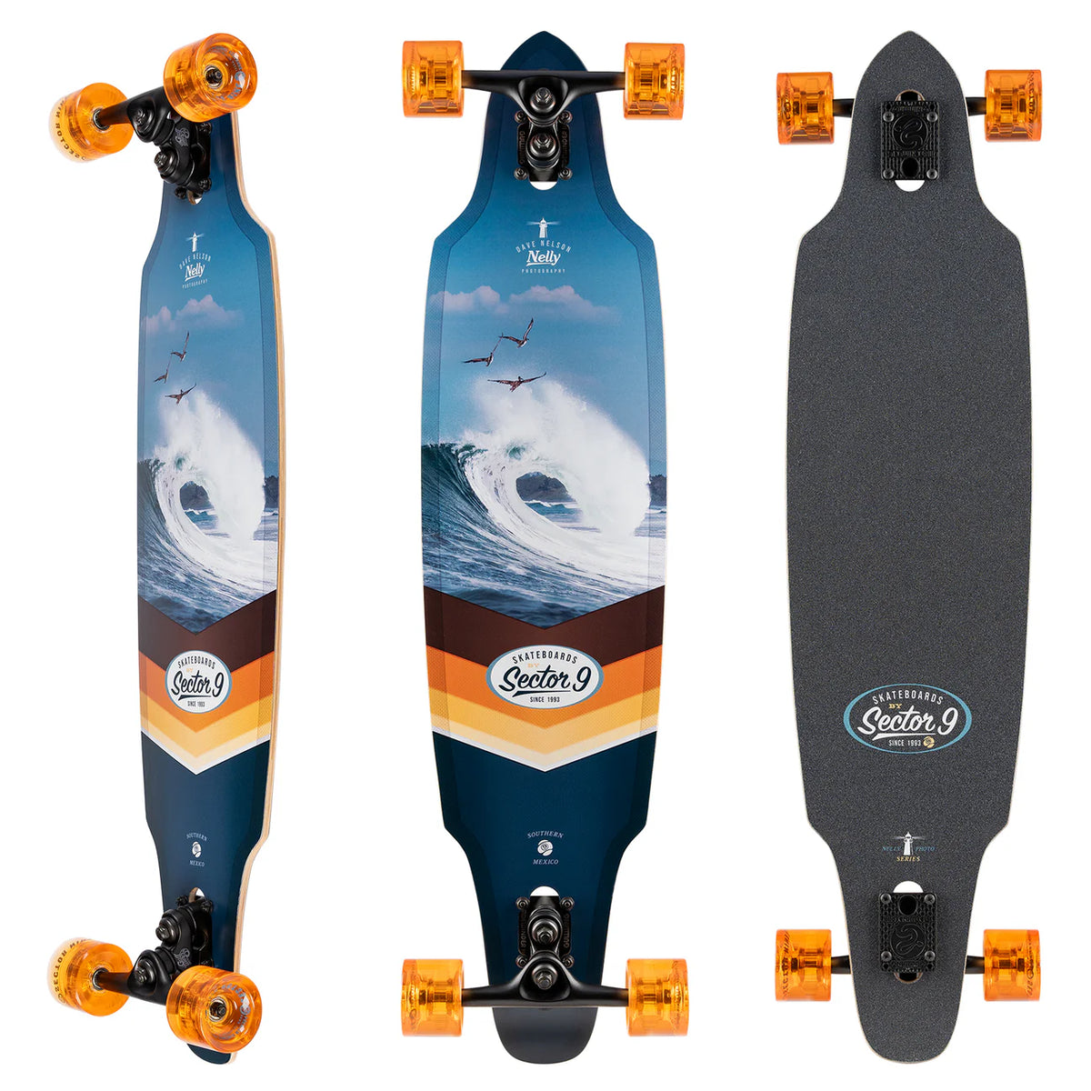 Sector Nine Wander Wings 38.0" X  9.1" Longboard Complete Skateboard