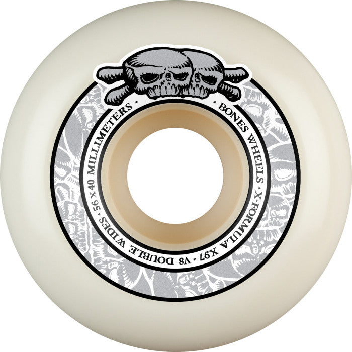 Bones Double Wides 56mm X 40 V8 X-Formula 97A Skateboard Wheels